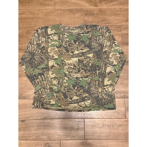 VTG Realtree Mens Single Stitch Pocket Long Sleeve Camo T-shirt Sz L - Picture 2 of 5